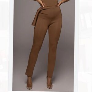 JLUXLABEL Chocolate Malene Croc High Waisted leggings